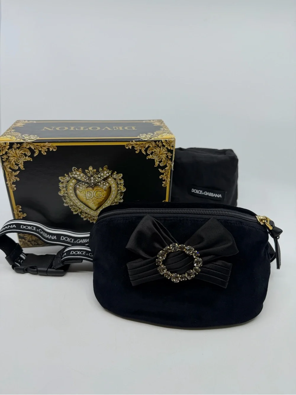 Dolce & Gabbana Kids Embellished Bow Belt Bag